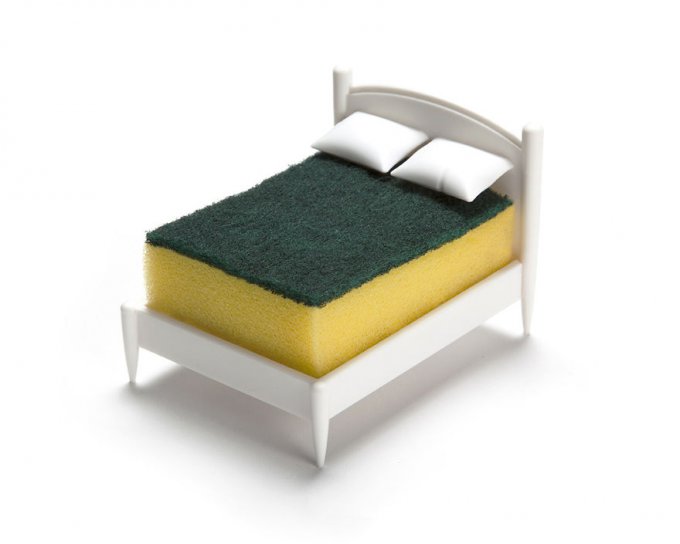 Este portaesponjas es una cama en miniatura para que tu esponja pueda descansar  