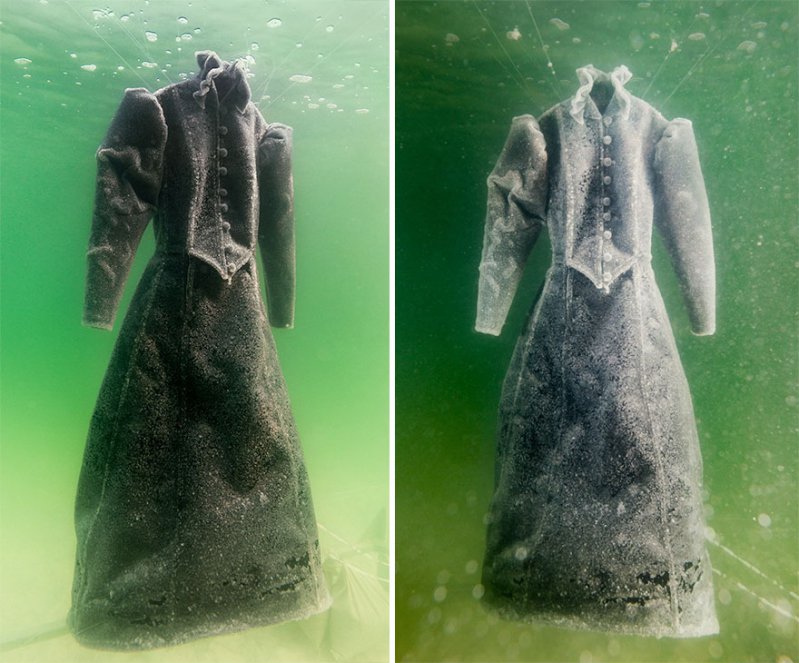 ¿Qué pasa cuando dejas un vestido por dos años en el fondo del Mar Muerto? 