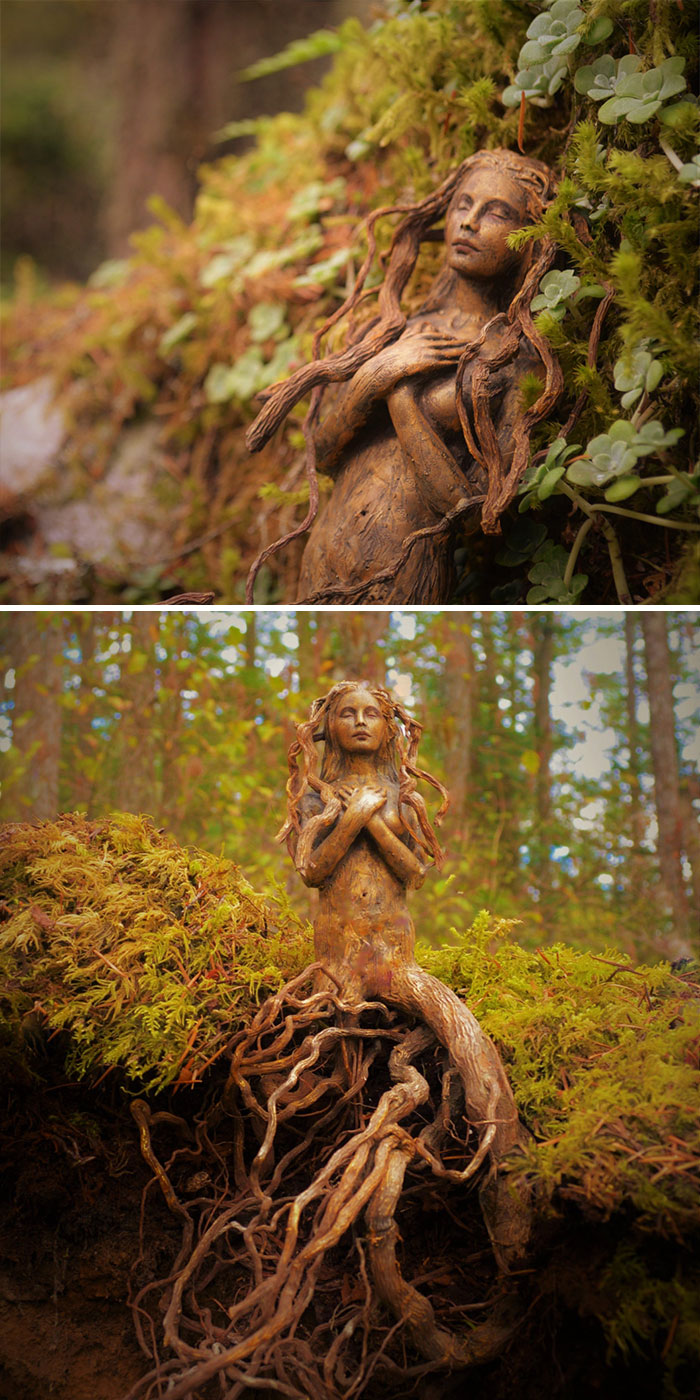 Increíbles esculturas hechas con madera a la deriva que cuentan las historias olvidadas del océano 