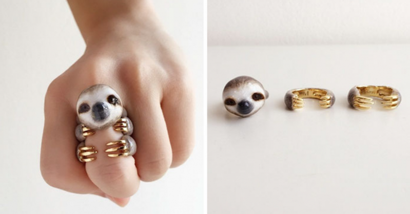 Estos anillos animales cobran vida al unir sus 3 piezas 