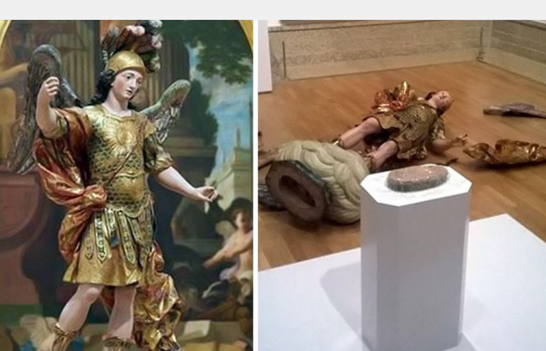 Un turista destruye una estatua de 400 años al intentar hacerse un selfie en un museo de Lisboa 