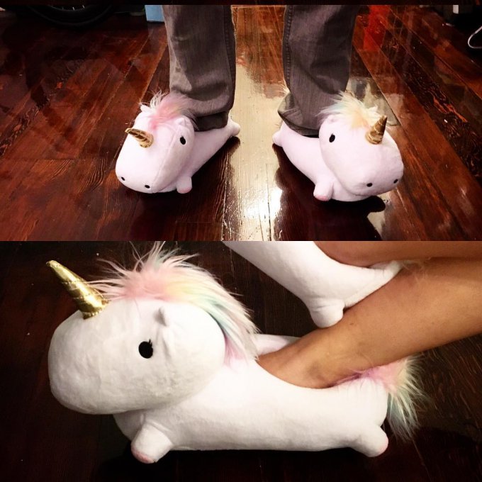 Estas pantuflas de unicornio iluminarán todas tus noches… y mañanas… tardes ¡ y todo tu día! 