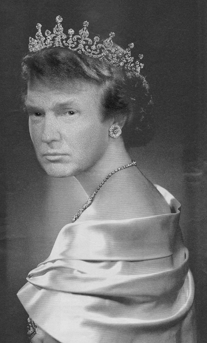 Están photoshopeando la cara de Trump en fotos de la Reina de Inglaterra, y los resultados son divertidísimos 