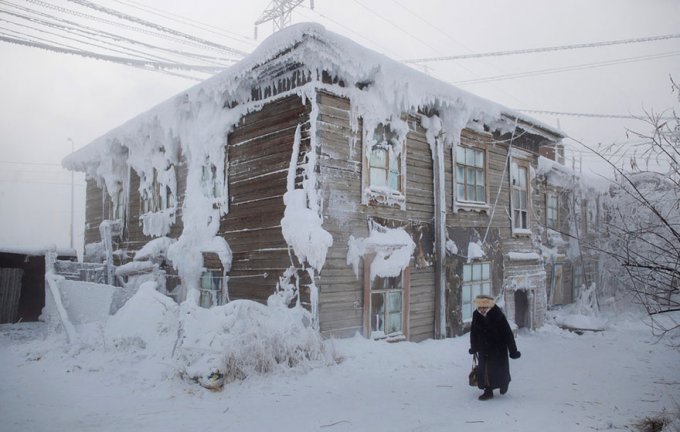 Este fotógrafo visitó el pueblo más frío del mundo, donde la temperatura puede llegar a -71,2ºC 