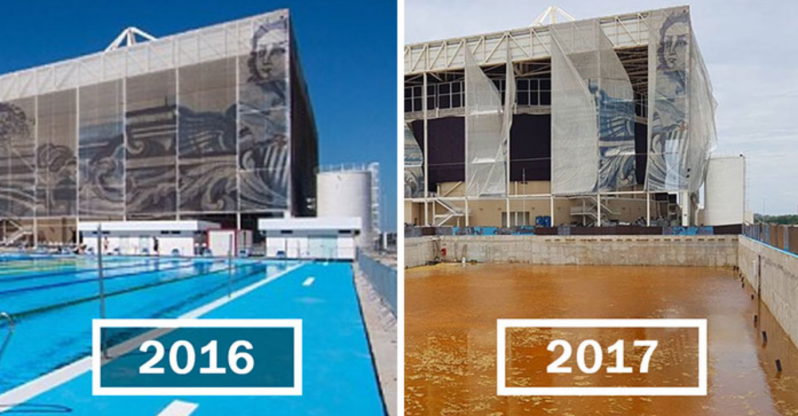 Los estadios olímpicos solamente 6 meses después de los Juegos Olímpicos de 2016 de Río de Janeiro 