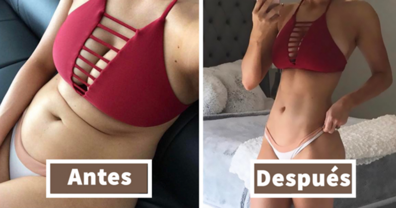 Fotos de antes y después de “perder peso” revelando su gran mentira 
