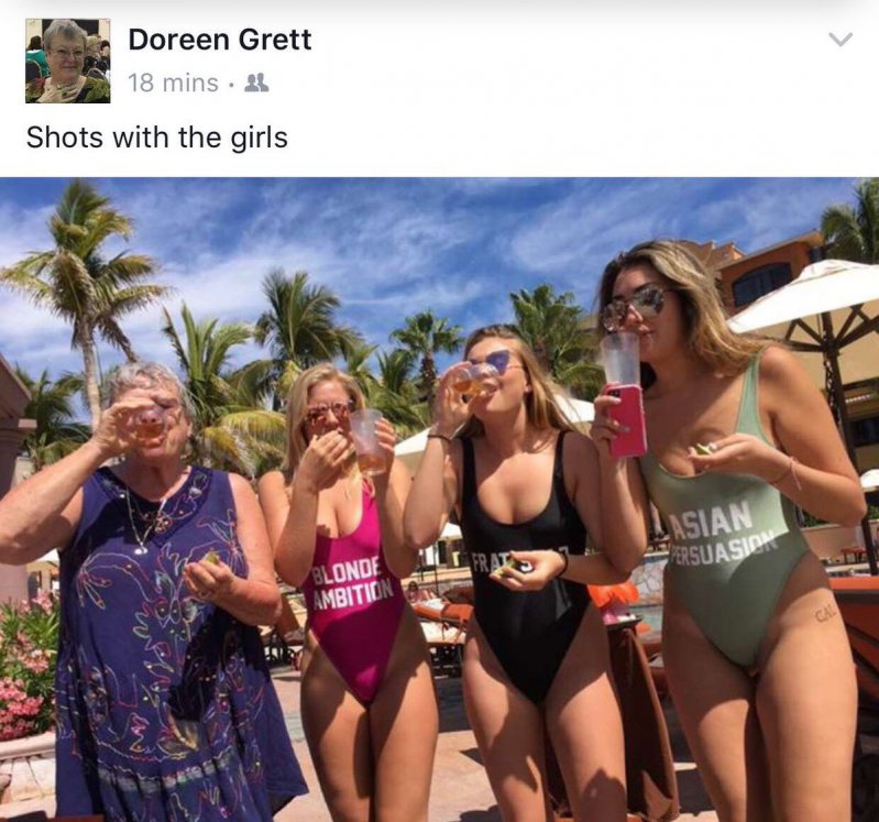 No existe edad para la diversión: Abuelita se va de fiesta con otras chicas, bebe Shots y se vuelve viral 