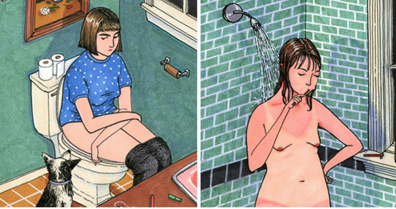 Esta artista crea ilustraciones honestas en las que muestra lo que hacen las mujeres cuando nadie las ve 