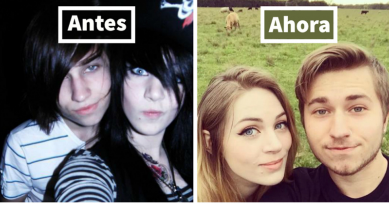 Fotos antes y después de ser adolescentes rebeldes  