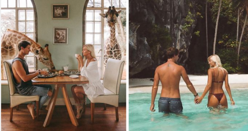Esta pareja gana hasta 9000$ por cada foto de Instagram de sus viajes, así es como lo hacen 