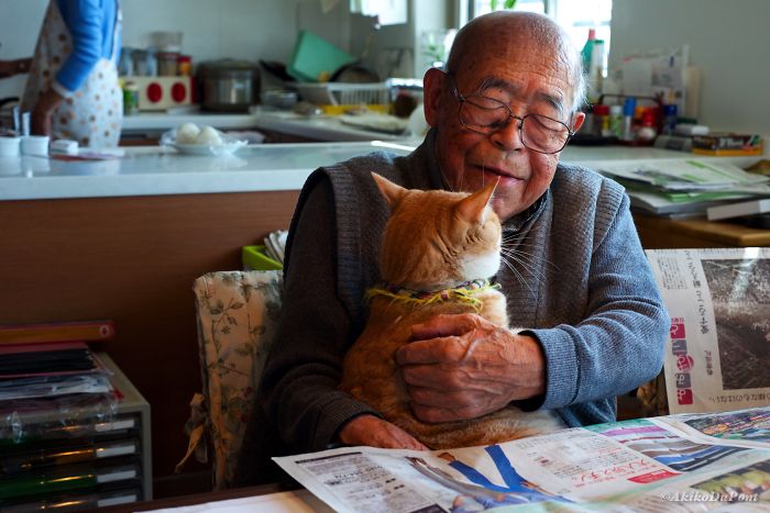 Le traje un gato a mi abuelo enfermo y gruñón, y le ha cambiado la vida 